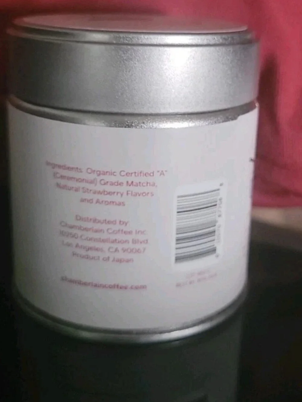 Chamberlain Strawberries & Cream Matcha Organic Ceremonial Grade A 1.06oz
